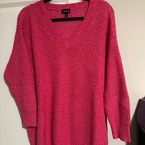 Torrid Pink Waffle Sweater - Size 2